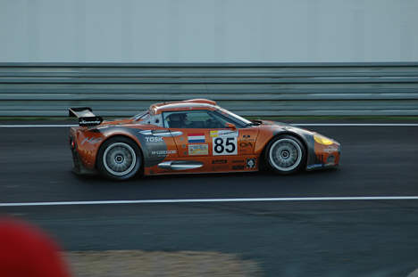 Spyker på vej igennem Esses.
(Foto: Motorsporten.dk)